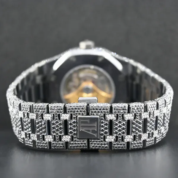 Audemars Piguet Swiss Eta Movement Full Ice Out Moissanite Black Diamond Watch - Image 2