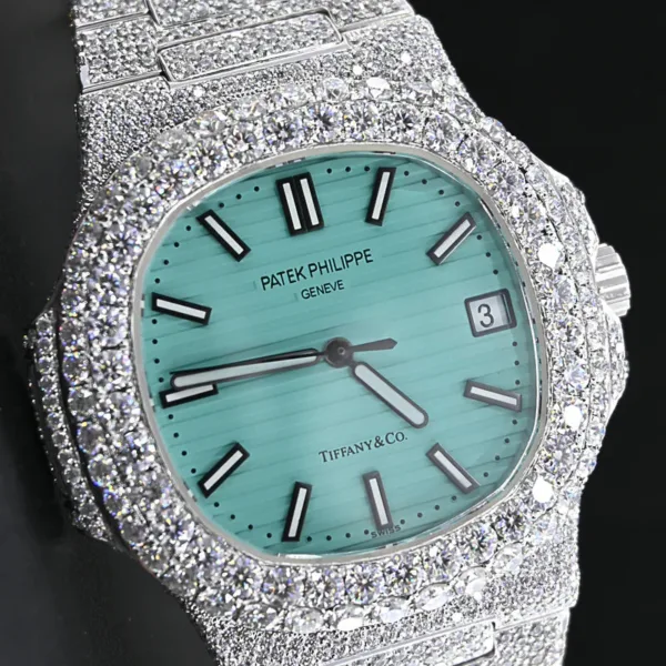 Jewels Patek Philippe Swiss Eta Automatic Movement Full White VVS Moissanite Diamond Watch Luxury Watch